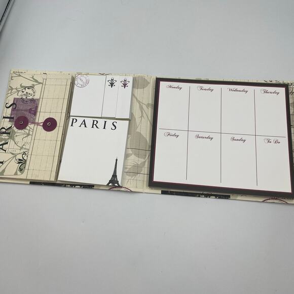 Paris Eiffel Tower Note Pad Sticky Notes Calendar Organizer Note Pad Paper - Picture 2 of 4